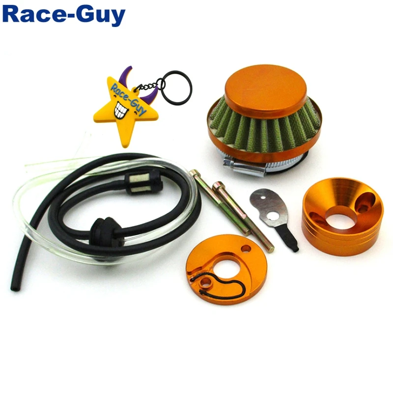 Золотой 44 мм воздушный фильтр + адаптер Vstack шланг топливного фильтра для мини ATV