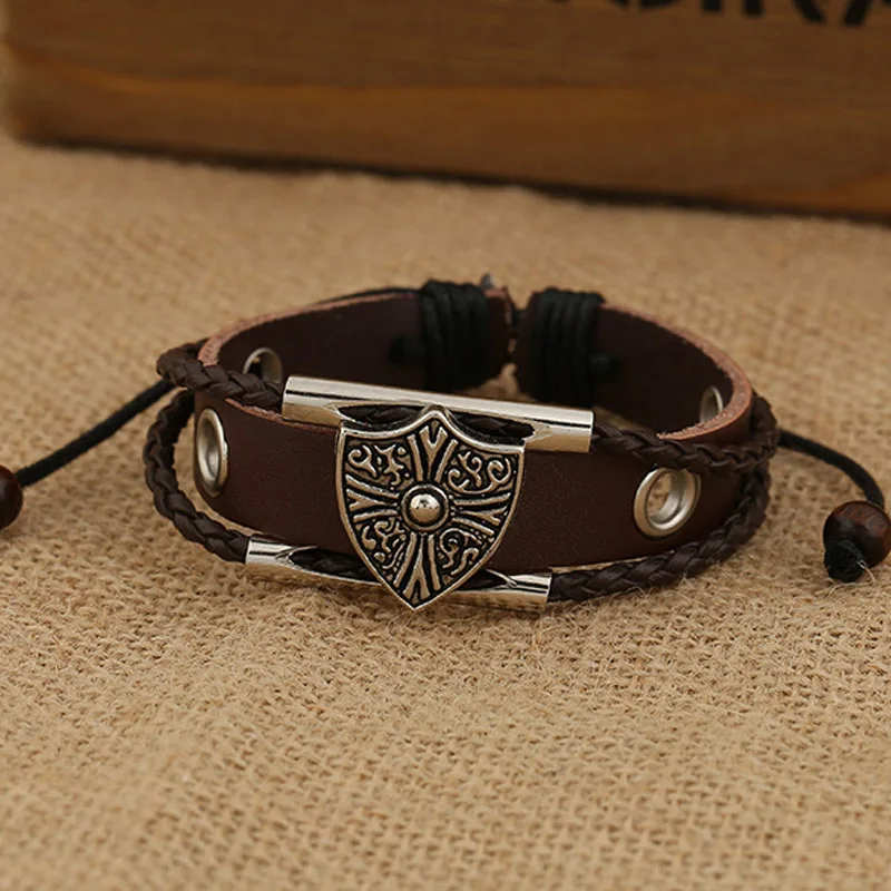 Новое поступление мужские браслеты модные ювелирные изделия из коровьей кожи