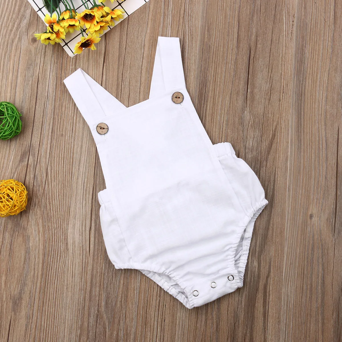 

Pudcoco Summer Newborn Baby Girl Cotton Solid Cute Bottom Bodysuit Jumpsuit Outfit Clothes