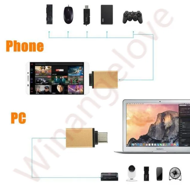 Winangelove цветной металлический USB C Type штекер 3 0 Женский адаптер конвертер OTG для lg pro