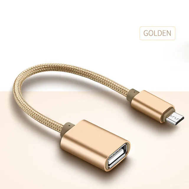 SUPTEC Micro USB Женский OTG кабель адаптер для samsung S6 S7 Xiaomi huawei lenovo sony камера планшетный конвертер для синхронизации данных телефона - Цвет: Gold