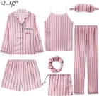 Пикантные пижамные комплекты из 7 предметов, весенние костюмы для сна, Женская Мягкая Милая модель, подарок, домашняя одежда, женская пижама, одежда для сна, пижама