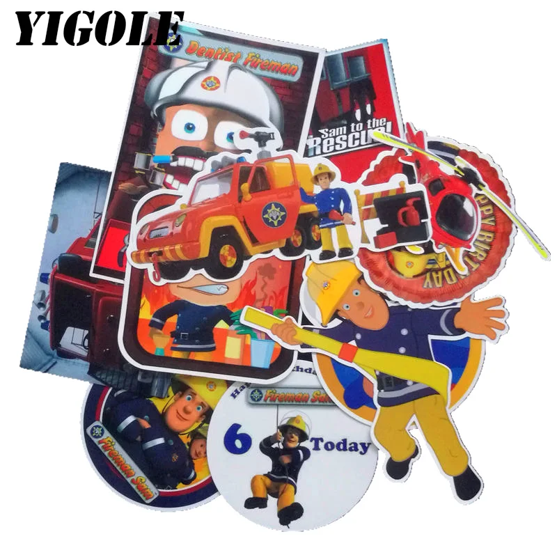 11 шт./лот милые Пожарный Сэм Стикеры s ПВХ ноутбука скейтборд мотоцикла Тетрадь