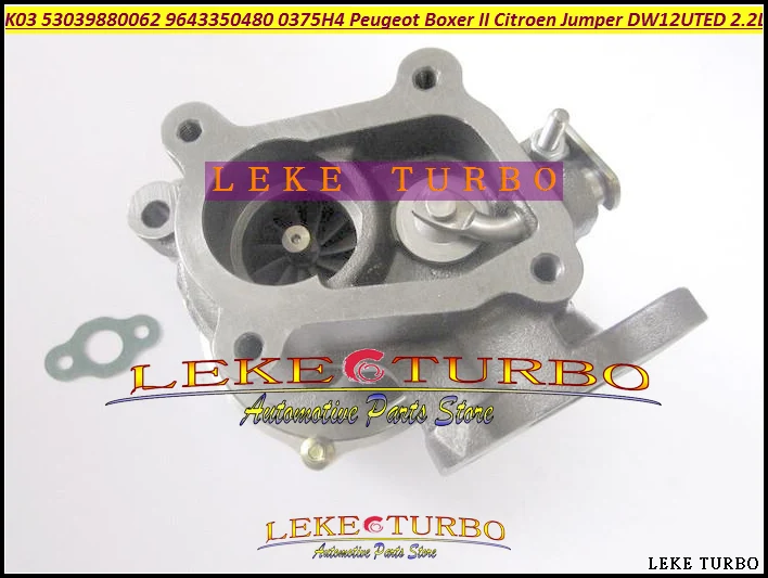 K03 62 53039880062 53039700062 9643350480 Turbo Turbocharger For Peugeot Commercial Boxer 2 Citroen Jumper 2001-10 DW12UTED 2.2L |
