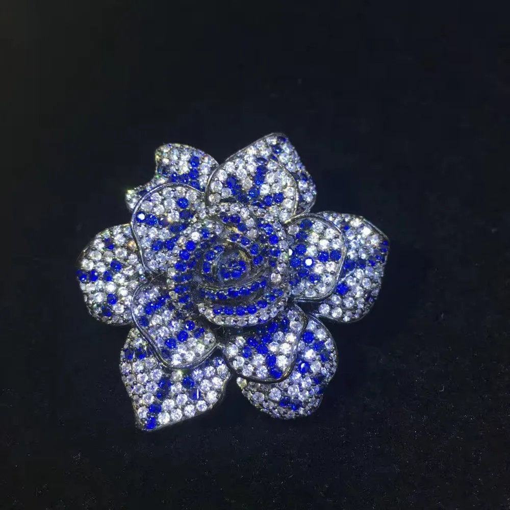 Женская Брошь из серебра 925 пробы с фианитом | Украшения и аксессуары