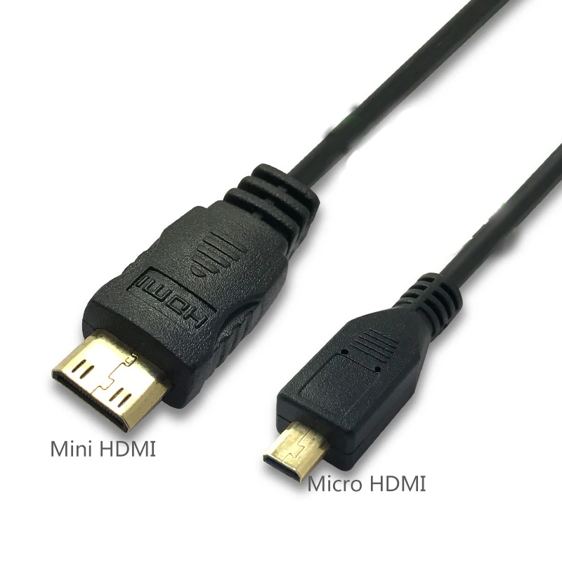 Высокое качество 0 3 м позолоченное подключение мини HDMI к Micro кабель папа мужчине