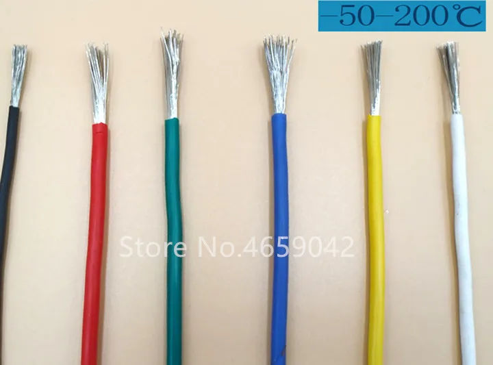 1 метр 20AWG 22AWG 24AWG 26AWG 28AWG 30AWG гибкий силиконовый провод RC кабель Луженая медная проволока