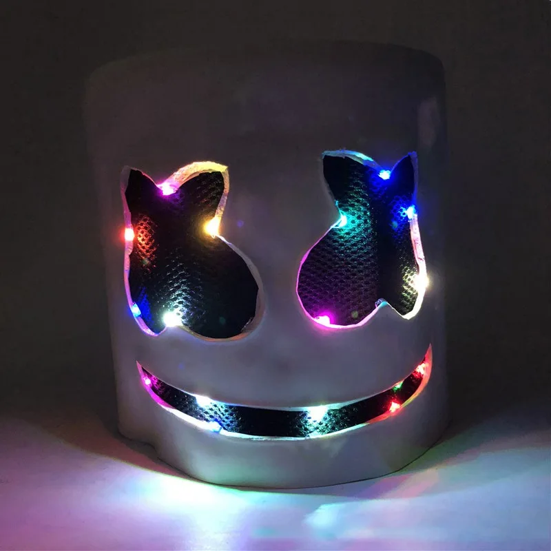 HW8A glowing mask LED DJ музыка светящиеся маски партии маскарад маски анфас Обложка Головные уборы для взрослых Косплэй Хэллоуин фестиваль вечеринок - Цвет: HW8A glowing mask