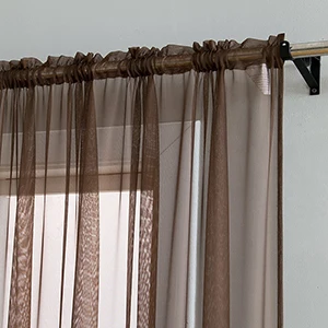 1pc tulle Современная Белая прозрачная вуаль занавески s для гостиной чистый Тюль спальня кухня занавеска коричневый просвечивающий домашний декор для окна - Цвет: 1pc tulle