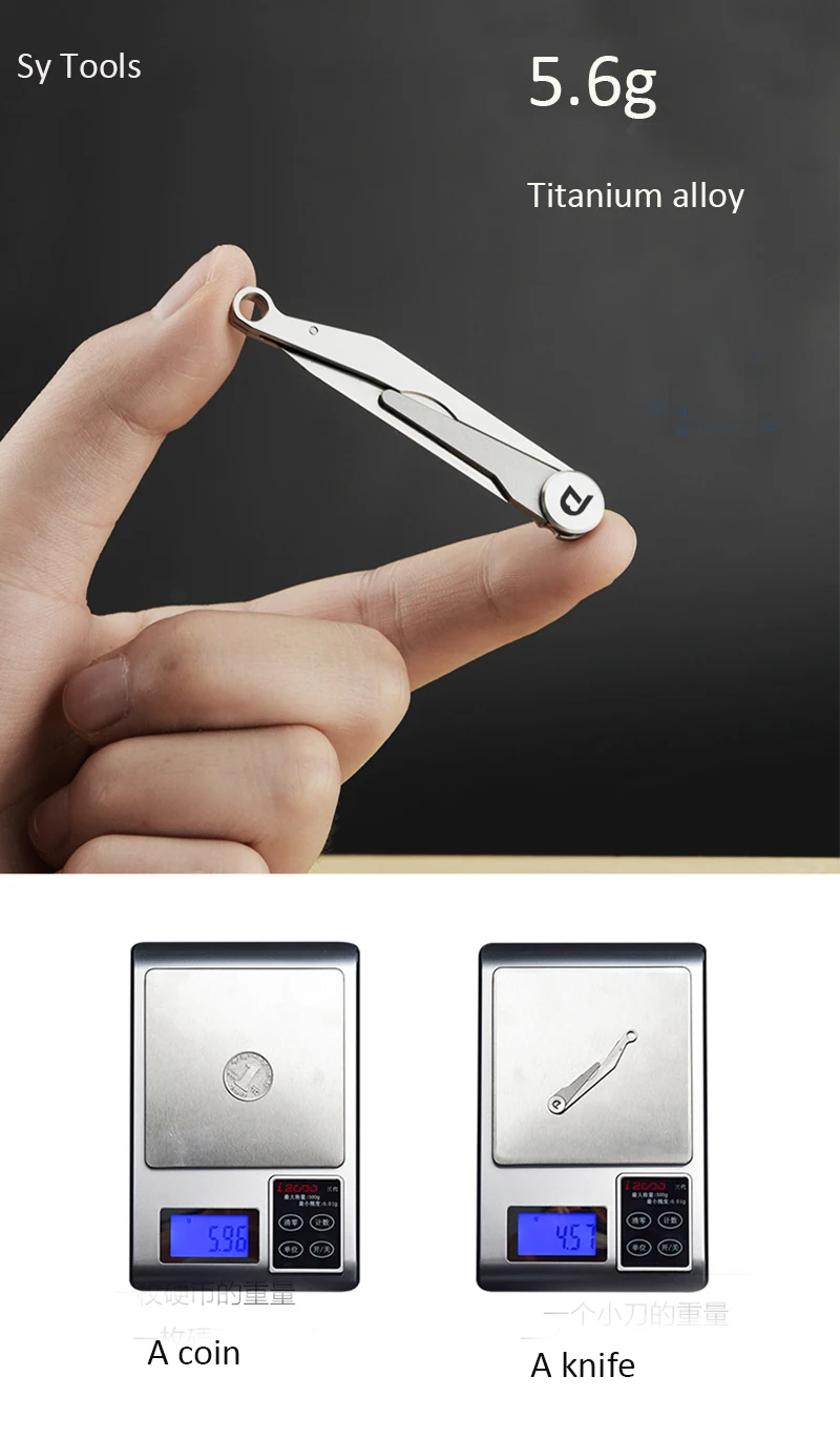 TC4 титановый легированный стальной ультралегкий портативный супер острый ручной