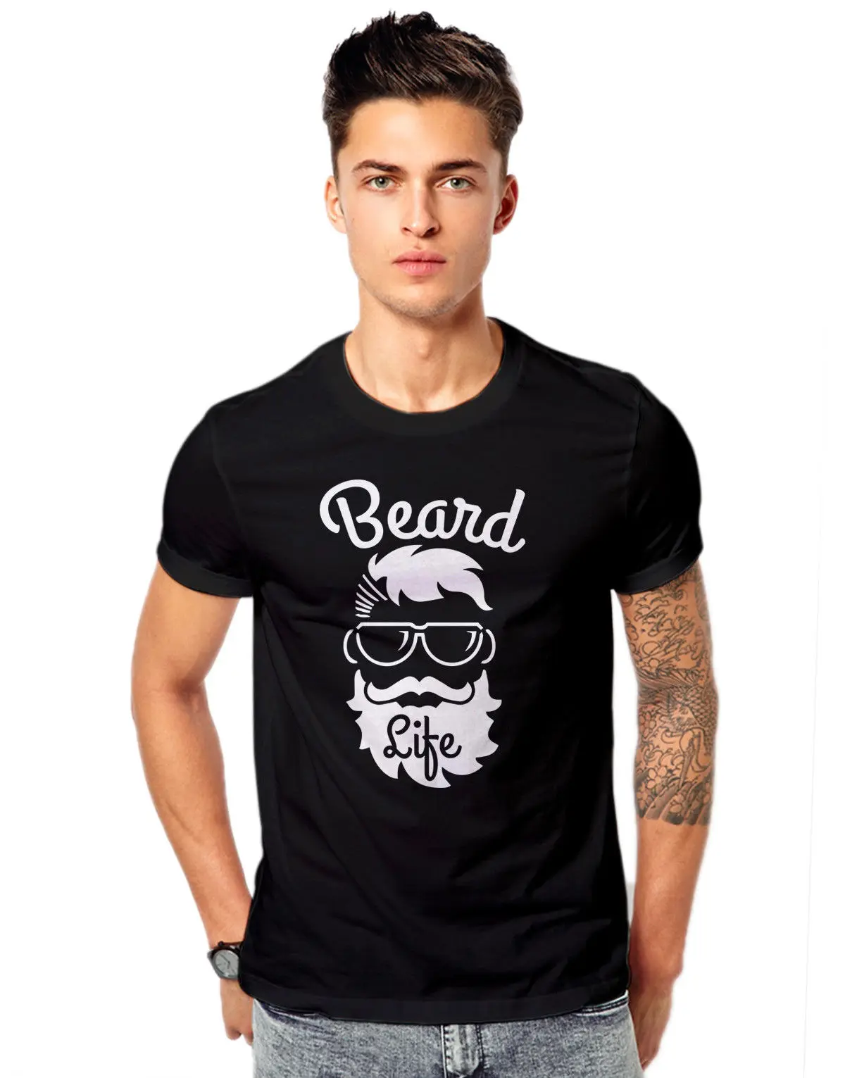 

2019 New Summer Casual Men T-shirt Beard Life Beard Lover T-shirt