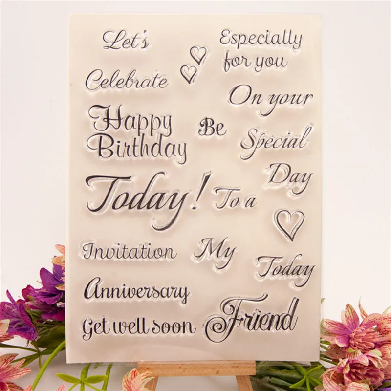 Clear Stamp Rubber Clear Stamp for Card Making Decoration and Scrampbooking