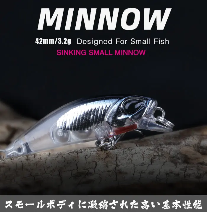 Tsurinoya 5 шт. DW29 42 мм 2,8 г мини Блесна Приманки рыболовные приманки с тройными крючками погружение 0,3-0,6 м рыболовные снасти