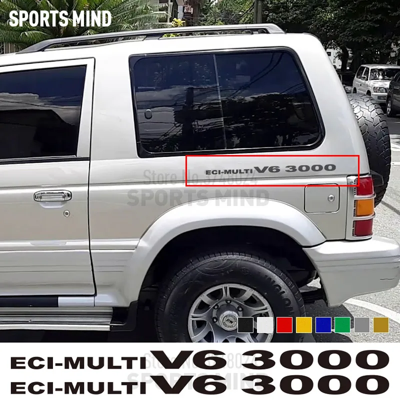 2 X ECI multi V6 3000 для Mitsubishi Pajero Shogun Montero Side MK2 V20 аксессуары автомобильные наклейки