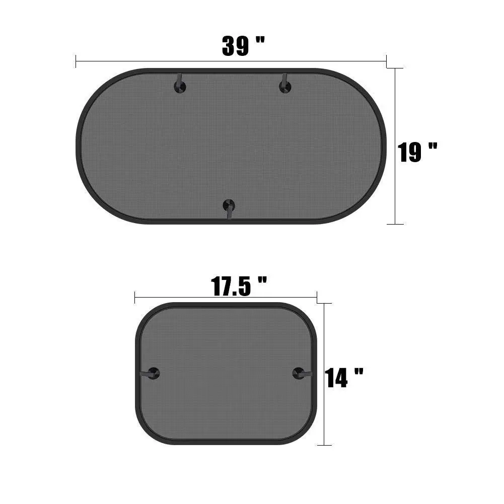 Автомобильные солнцезащитные козырьки для окон 3 упаковки складные боковых 17 5x14