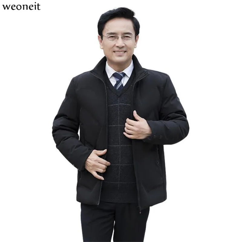 Weoneit/2019 зимняя куртка Для мужчин Теплые повседневные парки хлопок пальто Мужское