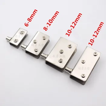 400 pcs Stainless Steel glass hinges for 5-8mm/10-12mm Glass Door Glass Pivot Clamps Door Hinges 4 sizes