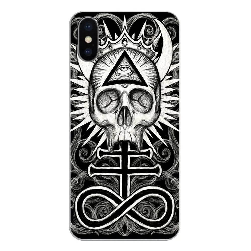 Silicone Phone Shell Cover For Huawei P20 Lite Nova 2i 3i 3 GR3 Y6 Pro Y7 Y8 Y9 Prime 2018 2019 Satanic Skull terror design |