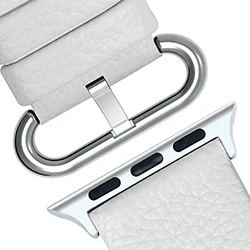 Белый 15 цветов Натуральная кожа для apple watch полосы серии 5/4/3/2/1, ремешки наручных часов iWatch, ремешок для apple watch, длина-44 мм, 40 мм, 42 мм, 38 мм - Цвет ремешка: Белый