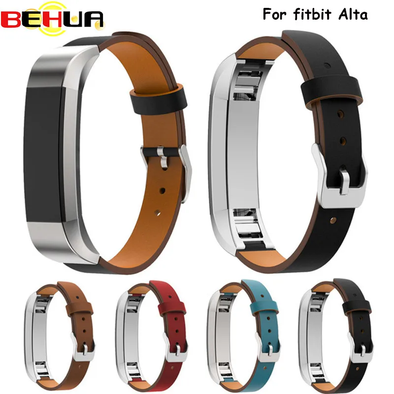 

Watchbands Luxury Double Tour Genuine Leather Watch Band Strap Bracelet For Fitbit Alta Tracker Wrist Band Strap High Quality