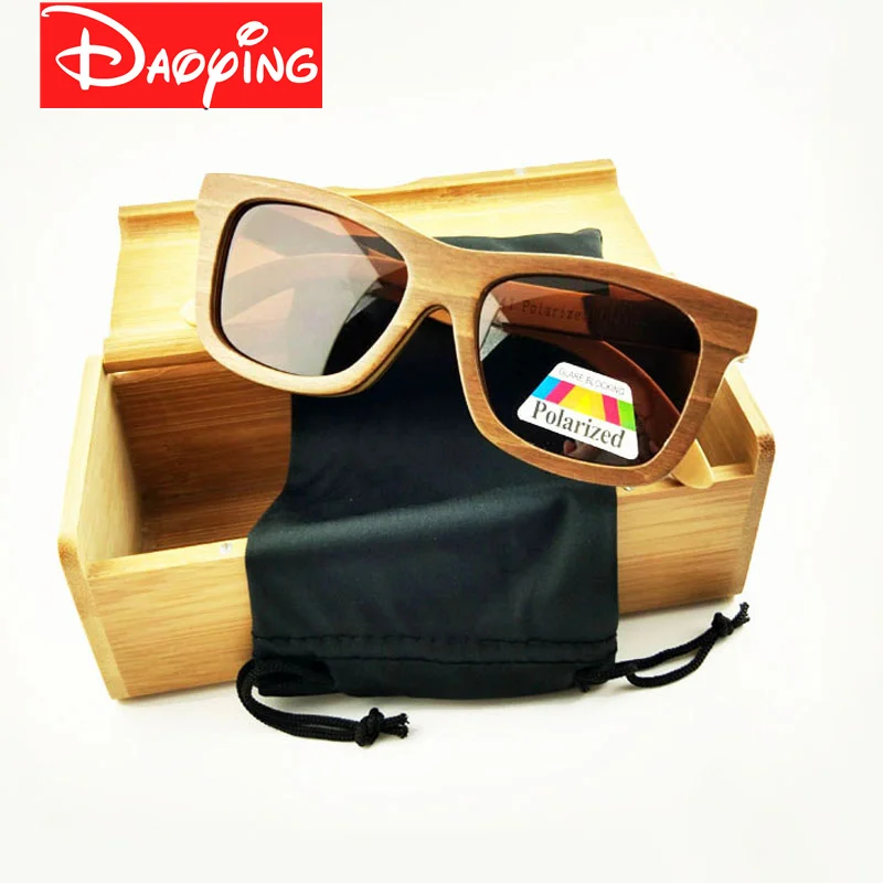 DAOYING новые мужские бамбуковые солнцезащитные очки ручной работы деревянный