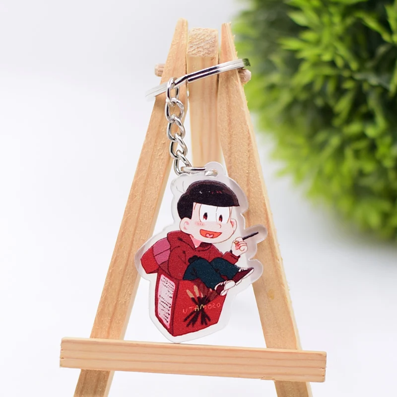 02 Osomatsu-san брелок двухсторонний брелок акриловый кулон аниме аксессуары брелок с фигурками из мультфильмов - Цвет: 02