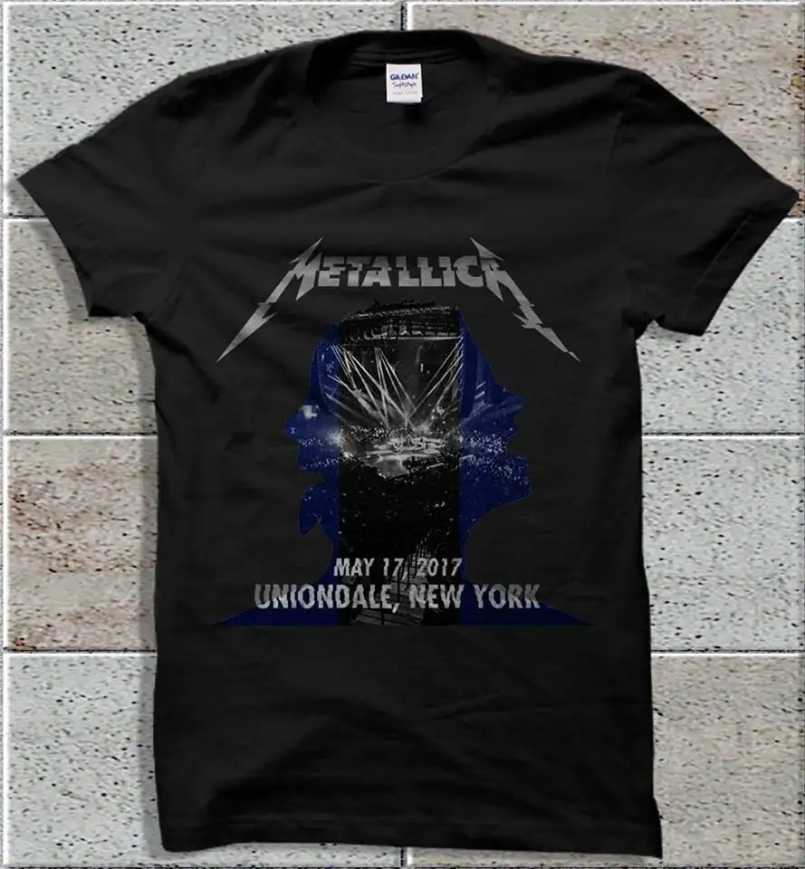 Metallica Проводная юниондейл Нью-Йорк Тур 17 мая 2017 Gildan Футболка США SZ # GI | Мужская