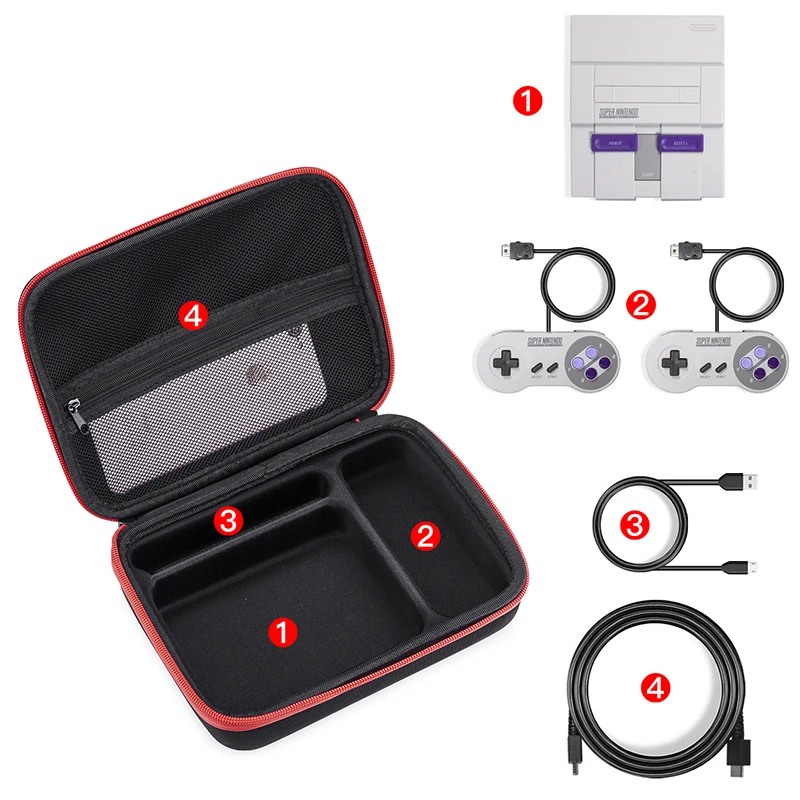 Дорожный Чехол для переноски EVA жесткий чехол Nintendo Super NES SNES Classic Mini Edition Защитная