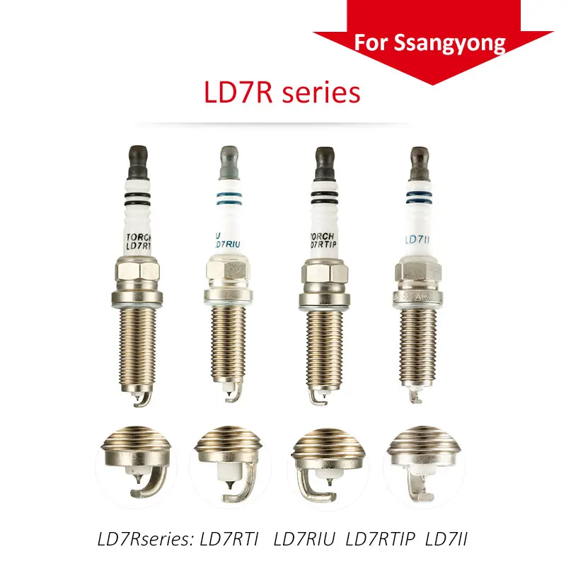 

4-6pcs/lot China original TORCH double iridium gold spark plugs LD7II/6617