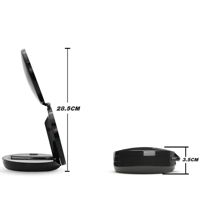 Мини светодиодное зеркало для макияжа 1X/5X Magnifing компактное ручное складное маленькое портативное карманное зеркало с аккумулятором или usb-кабелем для зарядки