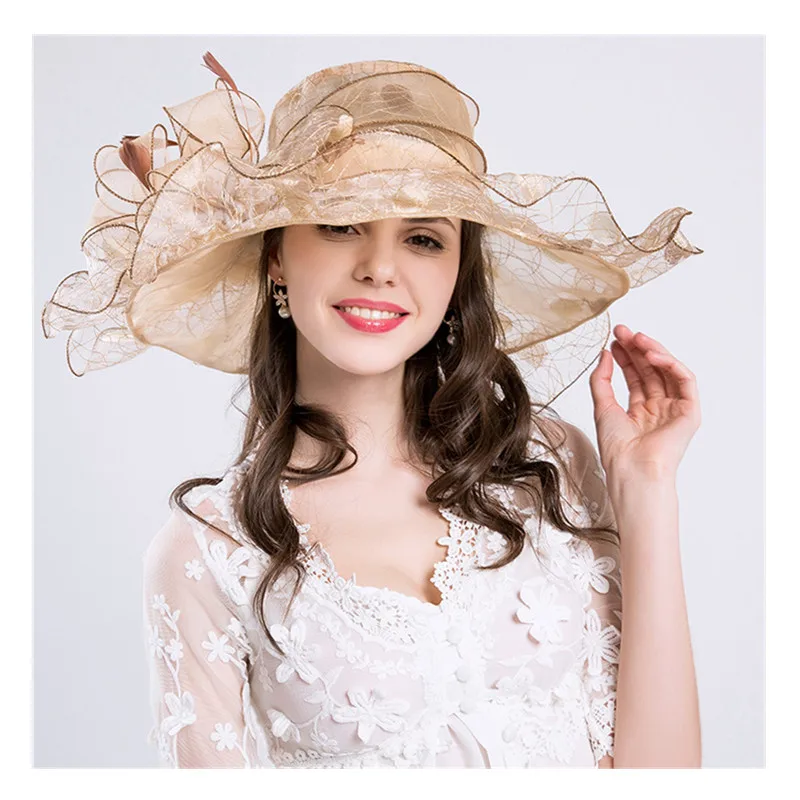 Модная женская сетчатая шляпа в горошек Kentucky Derby с большим бантом и широкими