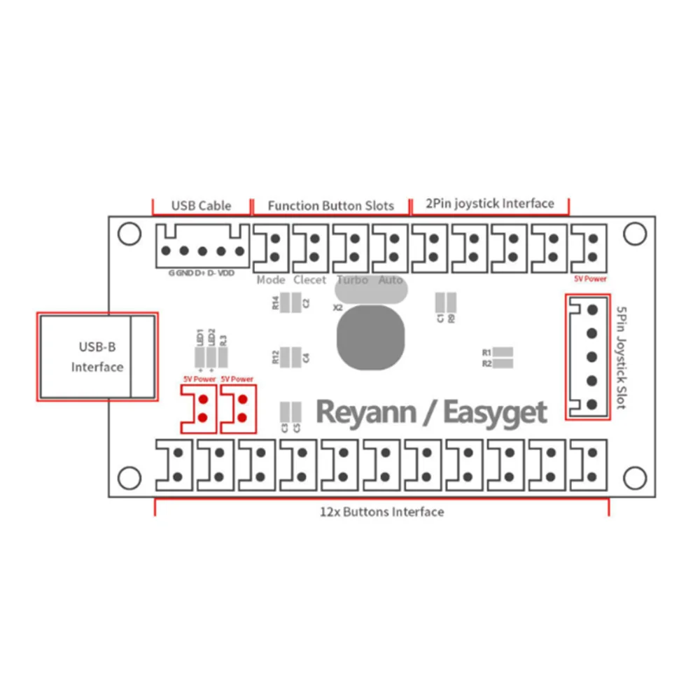 Новый джойстик с нулевой задержкой для ПК печатная плата USB-управление MAME игр и