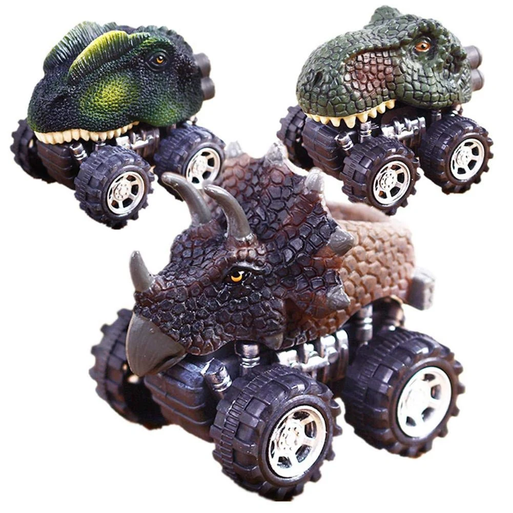 

NEW 4/6Pcs Pull Back Dinosaur Cars Big Tire Wheel Vehicles Education Kids Toy Gift