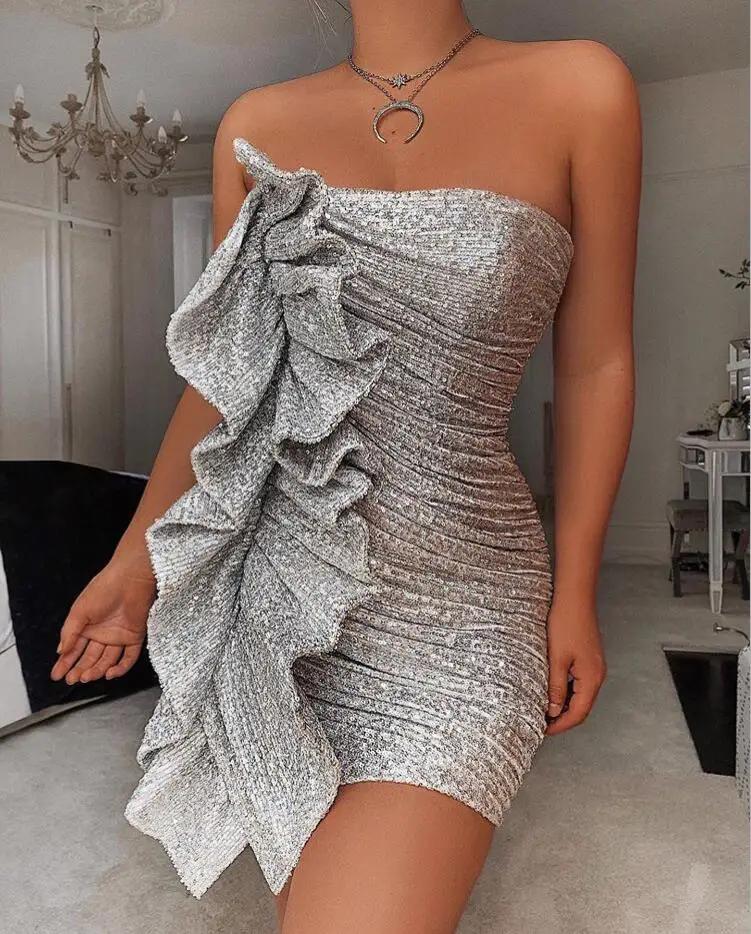 Новые роскошные вечерние платья для женщин Vestidos Verano 2019 сексуальные без бретелек