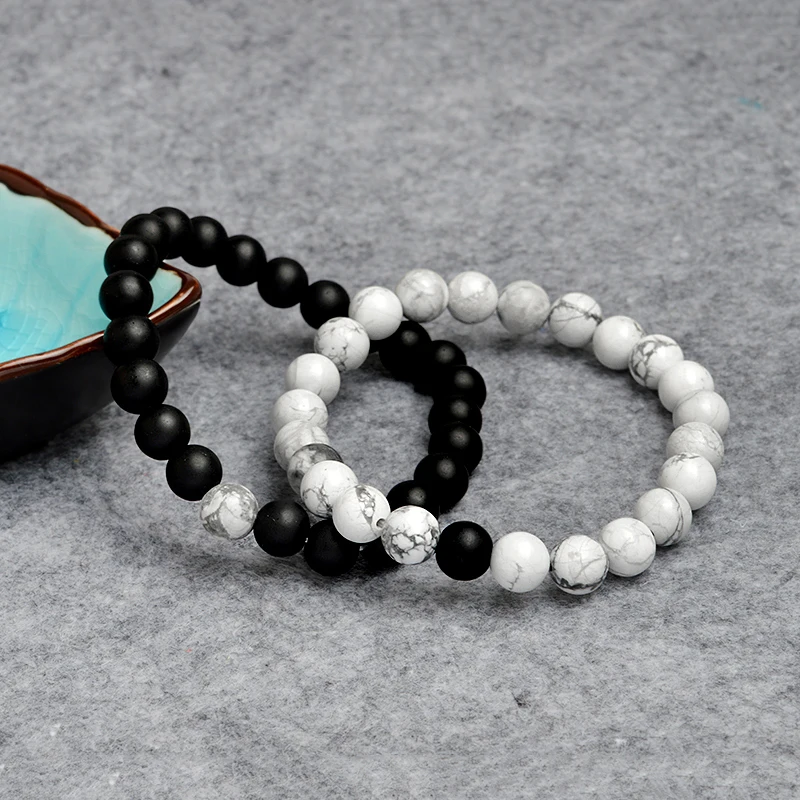 2 шт./компл. Бусы из натурального камня браслеты с тигровым глазом лавовые bijoux