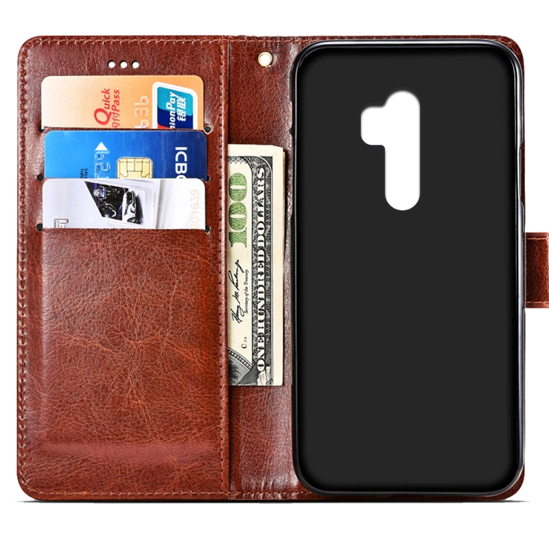 Роскошные Crazy Horse искусственная кожа + Мягкий силиконовый чехол для LG G7 откидная