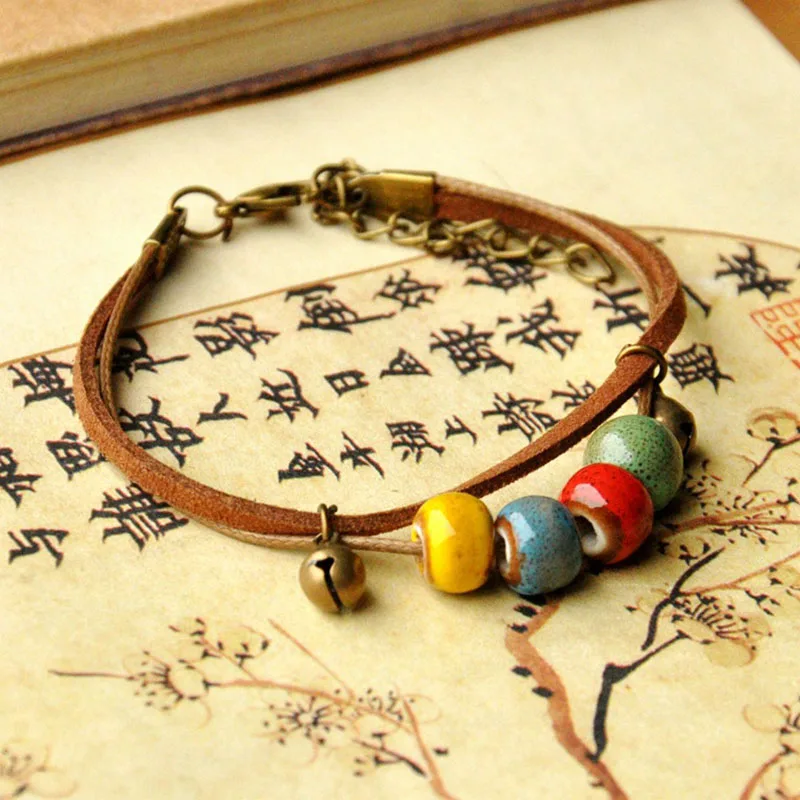 Женский браслет-талисман с цветными бусинами | Украшения и аксессуары