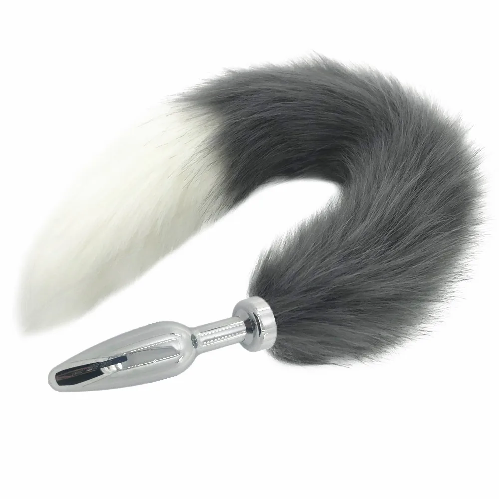 40cm Fox Tail Metallic Anal Plug Sexy Plush Hair Clip Ear SM Player Cosplay Adult Games Couples Flirting Sex Toy Dilator | Красота и