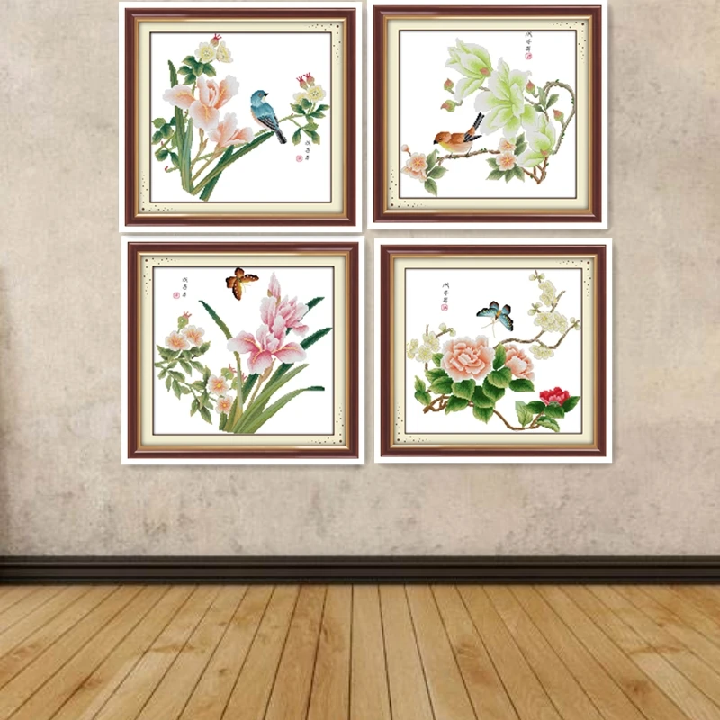 Элегантная Всесезонная ткань для вышивки крестиком DMC набор сделай сам 11CT 14CT