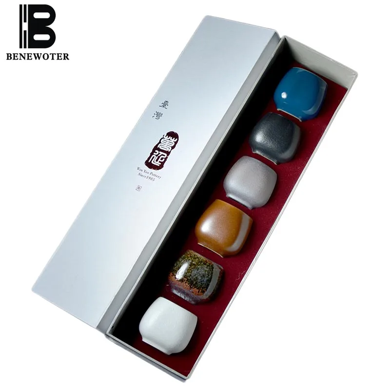 6 шт./лот грубая керамика в японском стиле чайный набор из керамики кунг фу с