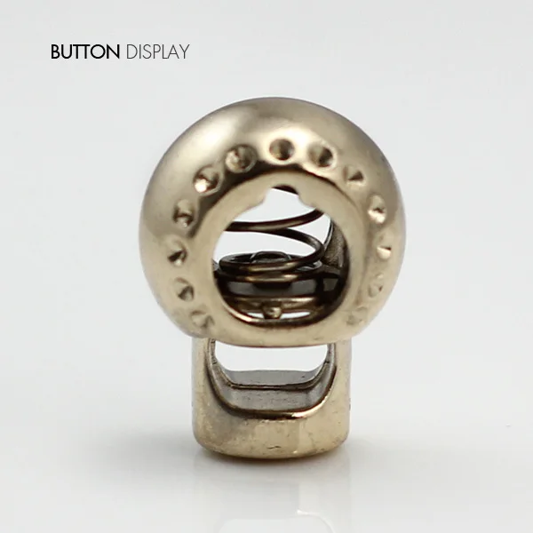 Металлическая золотистая круглая заглушка переключатель для пряжки зажим шнура