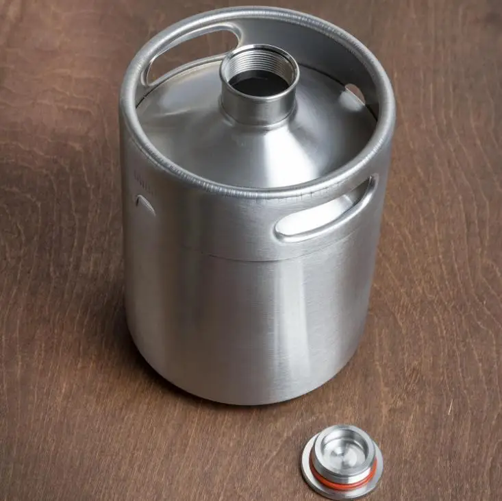 2L Homebrew Ворчун мини бочонок Нержавеющая сталь пива пивной гроулер винт Кепки