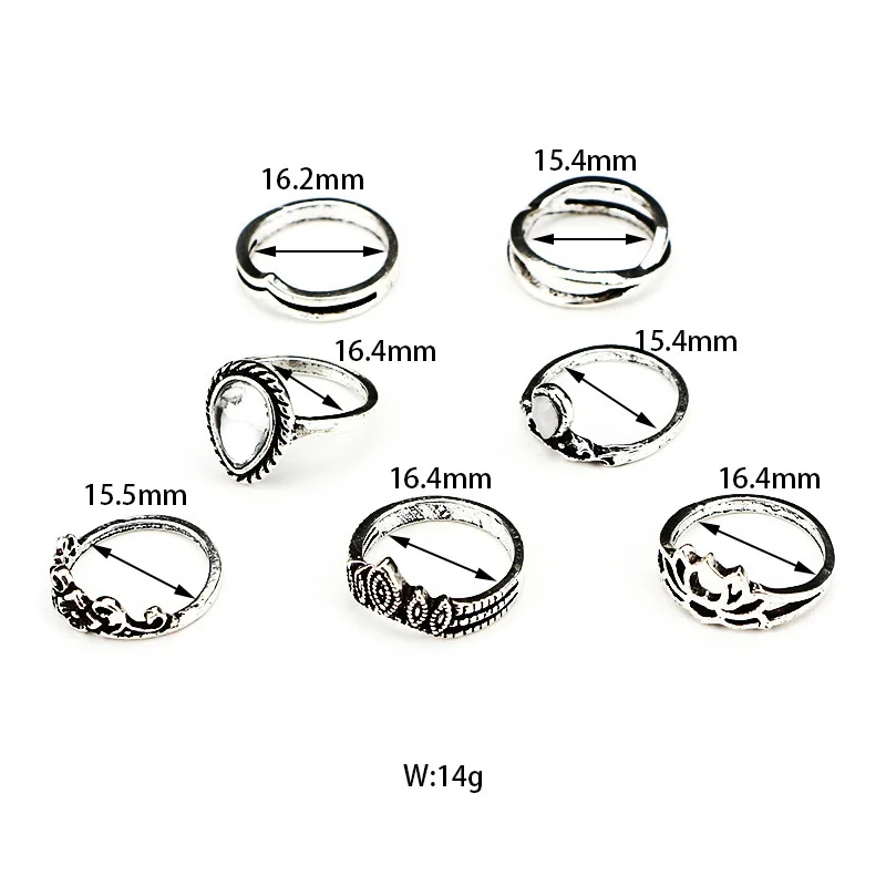 Anillos acero inoxidable mujer богемный anelli donna набор серебряных колец кольца для женщин