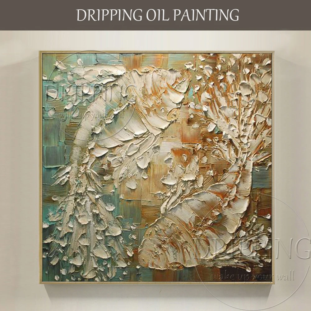 Ручная роспись высокое качество абстрактные животные рыба картина маслом на