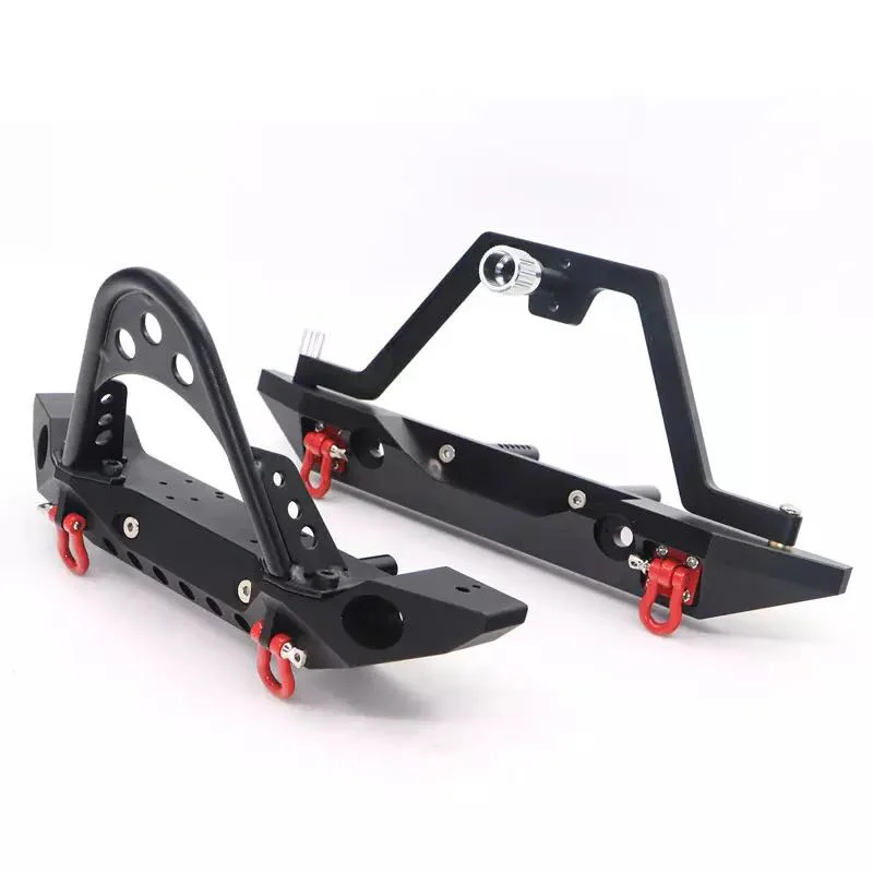 Металлический черный передний бампер (задний бампер) для 1/10 RC Crawler Car Traxxas TRX 4 Axial