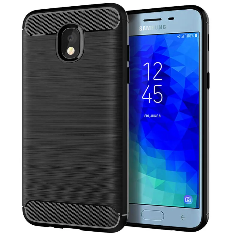 Мягкий силиконовый чехол из углеродного волокна для телефона SAMSUNG Galaxy J3