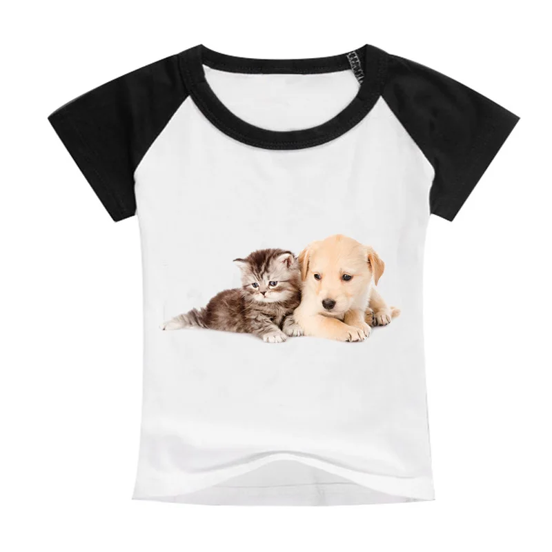 New Children's Animals 3D Cats Realistic Summer Tops Print Funny Cute Print Girls Boys T-Shirt Baby Casual Children's Wear
