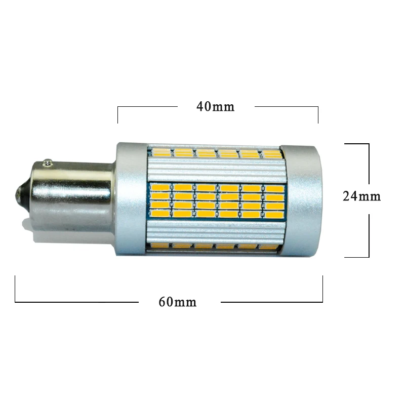 Желтые передние светодиодные лампы поворота JSTOP 4014smd 25 Вт P21W Canbus PY21W 12 24 В