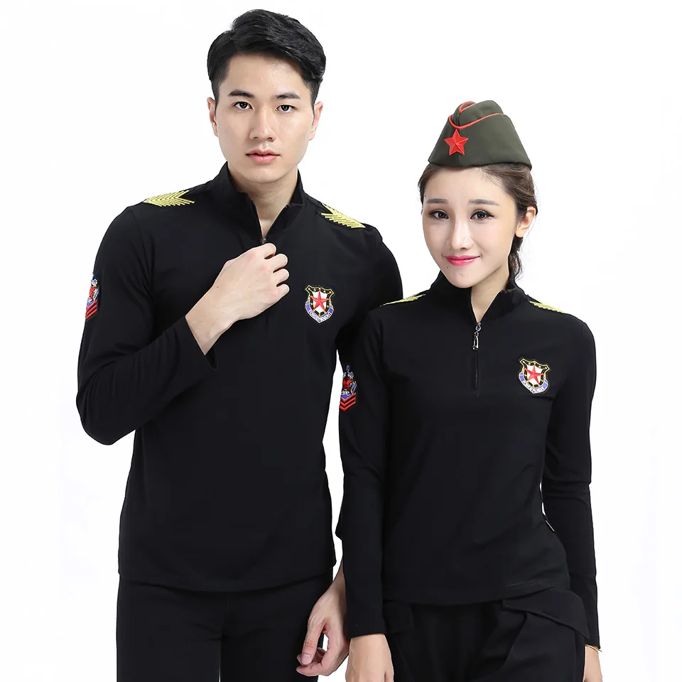 BK-Long Sleeve Mr. Хлопковая армейская камуфляжная футболка женская мужская повседневная Уличная походная футболка камуфляжная футболка пара любовников футболки лето 65 - Цвет: BK-Long Sleeve Mr.