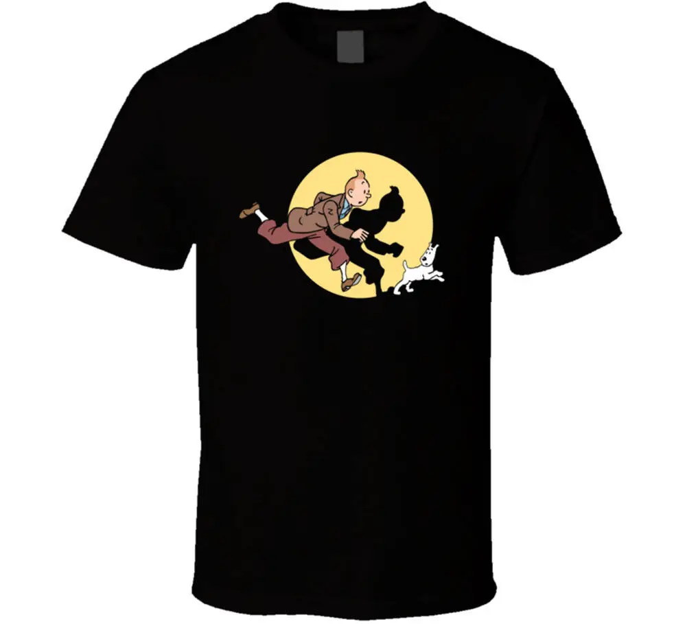 

The Adventure Of Tintin Tin Tin T Shirt Mens Tee Clothing Fan Gift New T-Shirt Men Fashion T Shirts top tee